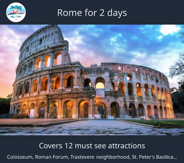 Rome for 2 days