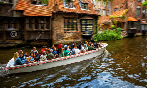 Canal boat tour Bruges