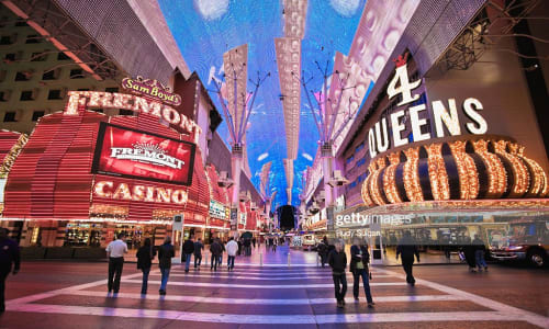 Many casinos on Fremont Street Las Vegas